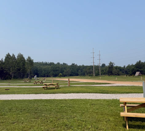 This is a picnic table at Charley’s RV Resort Campground